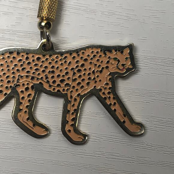 Y2k 2000s Gold Tone Jaguar Twist Lock Carabiner Keychain - Picture 3 of 7